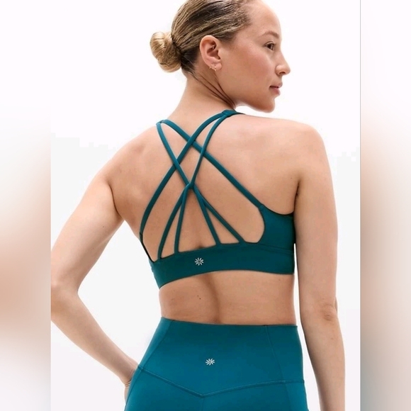 NWT Athleta Solace Sports Bra D-DD Size Small In Coastal Teal - Picture 1 of 6